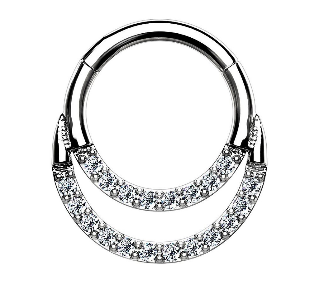 Taffstyle Nasenpiercing Piercing Nase Segment Ring Clicker Kristalle, Titan Scharnier Septum Tragus Helix Nasenring Nasenpiercing Ohr Doppel Taffstyle Nasenpiercing Piercing Nase Segment Ring Clicker Kristalle, Titan Scharnier Septum Tragus Helix Nasenring Nasenpiercing Ohr Doppel von Taffstyle