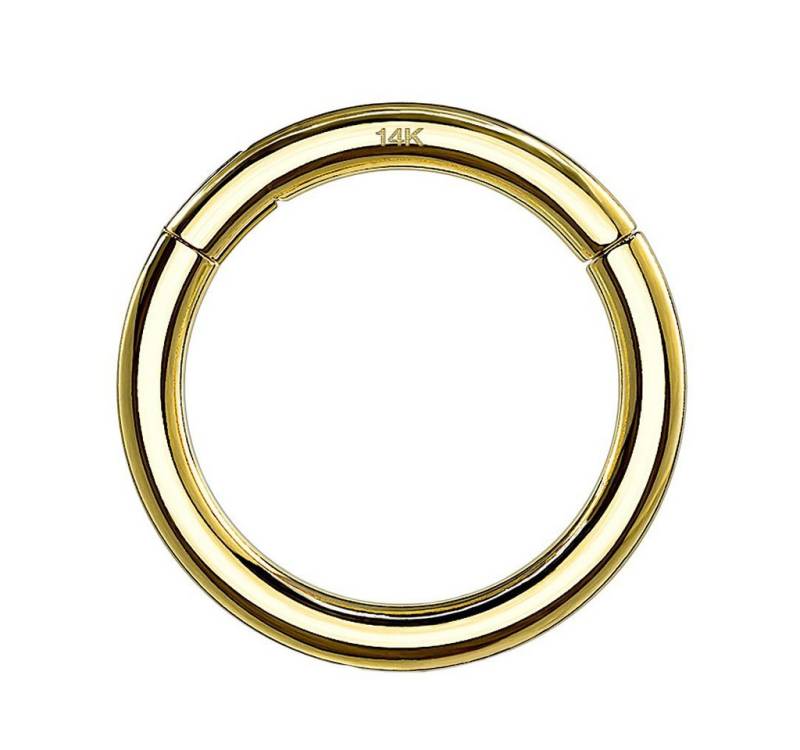 Taffstyle Nasenpiercing Piercing Ohr Ring Septum Clicker 585 Gold 14 Karat, Segment Clicker Scharnier Ring Septum Lippe Nasenpiercing Ohr Knorpel von Taffstyle
