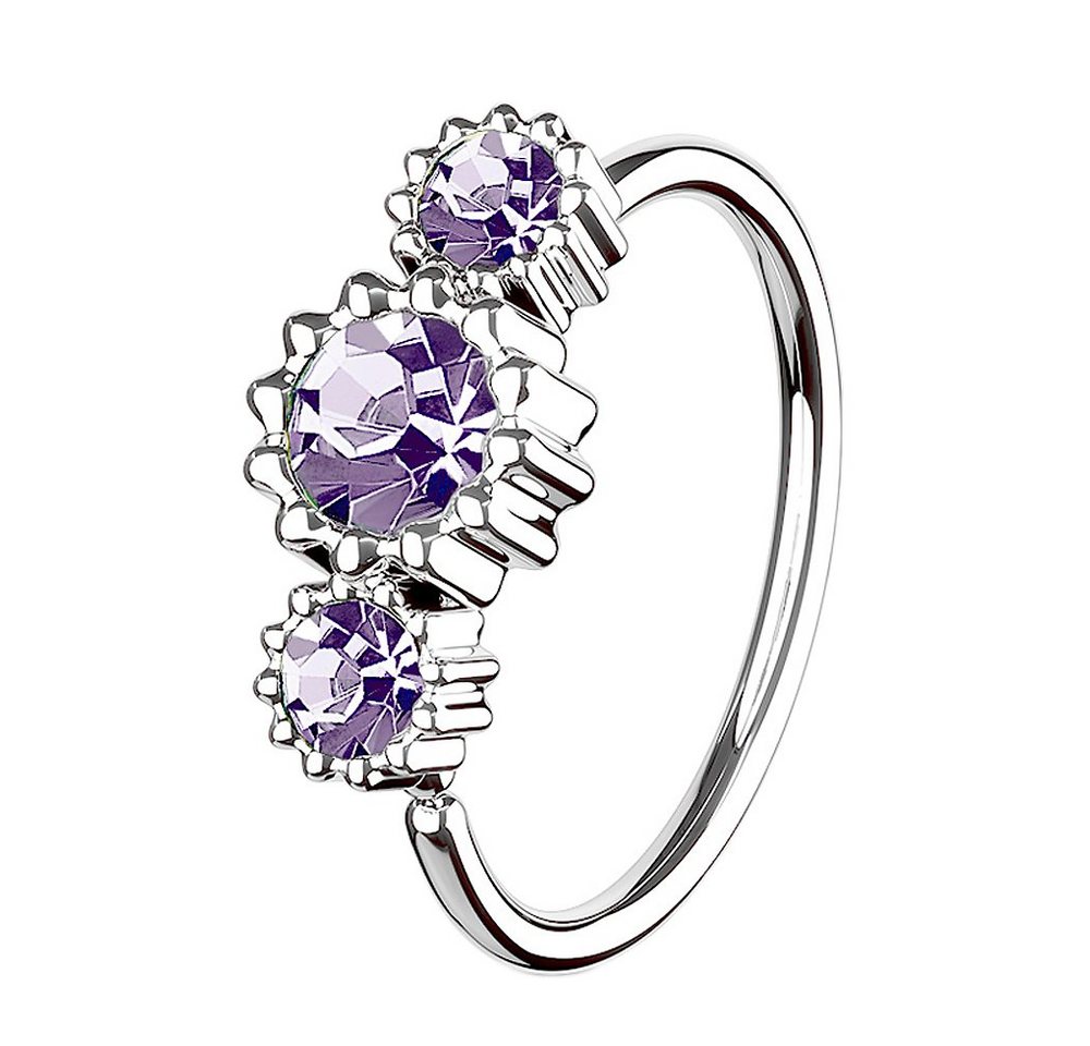 Taffstyle Nasenpiercing Piercing Ring Continuous mit 3 Strass Kristallen, Ohr Nase Lippe Brust Intim Septum Tragus Helix Hufeisen Horseshoe Taffstyle Nasenpiercing Piercing Ring Continuous mit 3 Strass Kristallen, Ohr Nase Lippe Brust Intim Septum Tragus Helix Hufeisen Horseshoe von Taffstyle