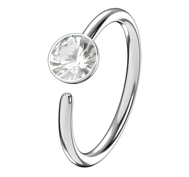 Taffstyle Nasenpiercing Piercing Ring Schild Clicker mit Strass Kristall, Ring Helix Ohr Lippe Brust Intim Nasenpiercing Nasenring Ohrpiercing von Taffstyle