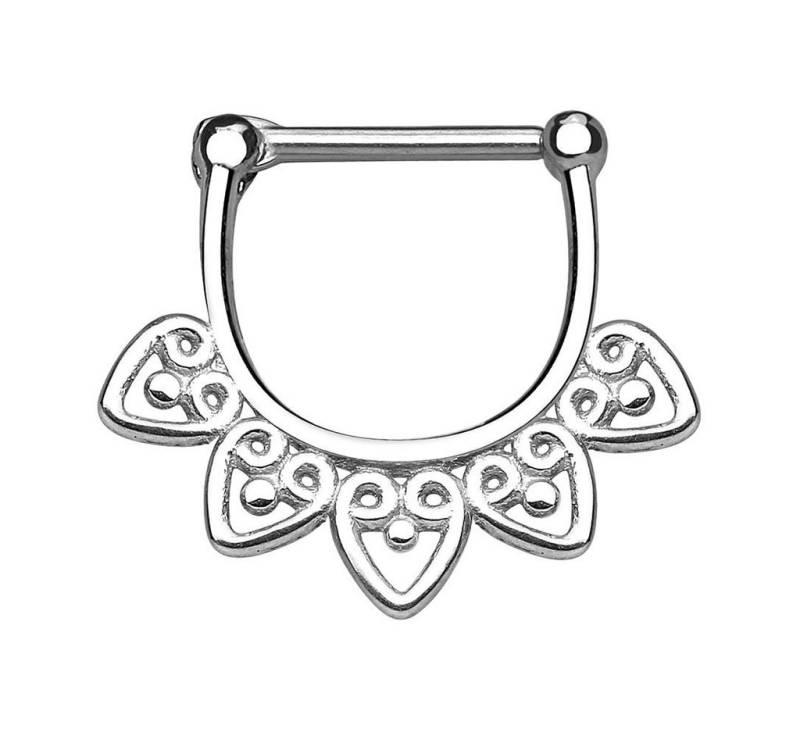 Taffstyle Nasenpiercing Piercing Scharnier Clicker Ring Filigrane Herzen, Septum Tragus Helix Ohr Nase Lippe Brust Intim Nippel Augenbrauen von Taffstyle