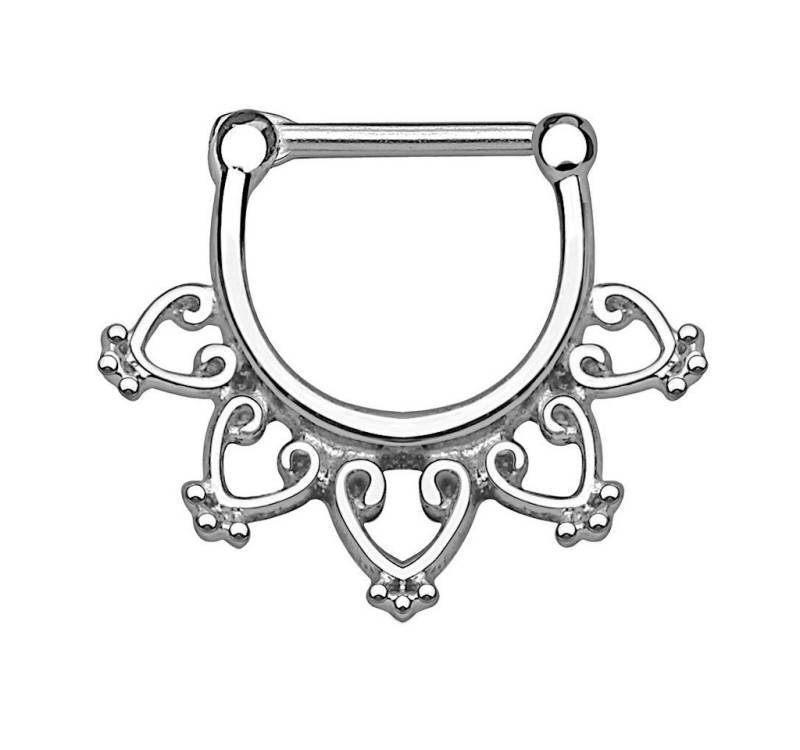 Taffstyle Nasenpiercing Piercing Scharnier Ring Tribal Offene Herzen, Clicker Tragus Helix Ohr Nase Lippe Brust Intim Nippel Augenbrauen von Taffstyle