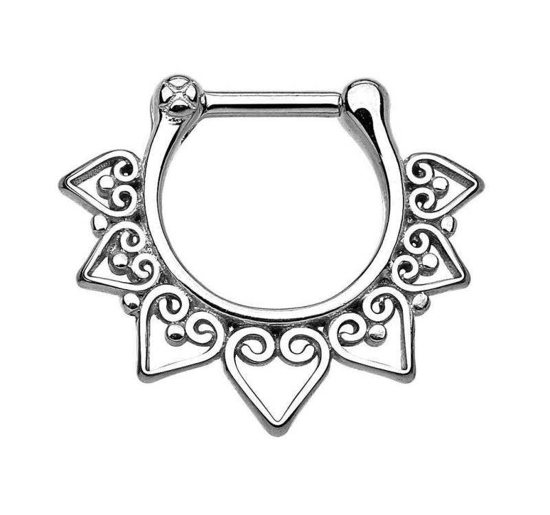 Taffstyle Nasenpiercing Piercing Schild Nase Lippe Ohr Helix Tragus Intim, Universal Clicker Ring Tribal Herzen Spitzen Septum Nase Lippe Ohr von Taffstyle