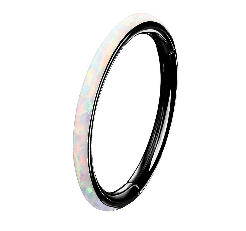 Taffstyle Nasenpiercing Piercing Segmentring Scharnier Clicker mit Opal, Septum Helix Lippe Nasenring Nasenpiercing Ohrpiercing Filigran Creole Taffstyle Nasenpiercing Piercing Segmentring Scharnier Clicker mit Opal, Septum Helix Lippe Nasenring Nasenpiercing Ohrpiercing Filigran Creole von Taffstyle