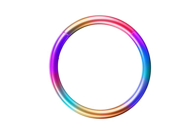 Taffstyle Nasenpiercing Segment Septum Universal Piercing Smooth Ohr Ring Rainbow 1,2 x 8mm (Orbital Brust Intim Piercing Ring Lippenbädchen Lippenpiercing), Nasenpiercing Nasenring Nase Ohrpiercing Cartilage Ohr Tragus Helix von Taffstyle