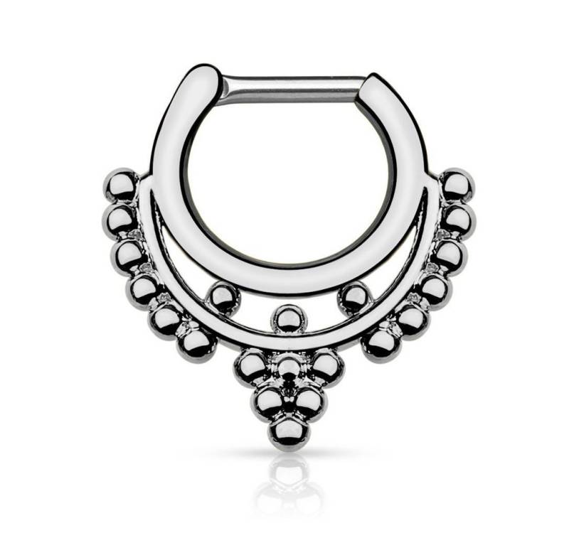 Taffstyle Nasenpiercing Piercing Septum Clicker Ring Tribal Traube, Nasenpiercing Nasenring Ohrpiercing Tragus Helix Ohr Nase Lippe Schild von Taffstyle