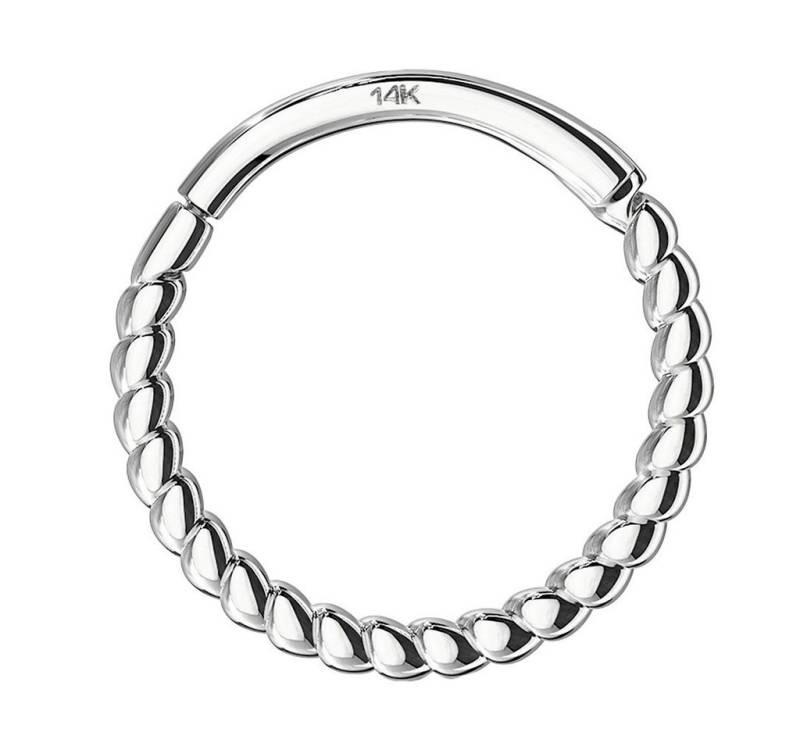 Taffstyle Nasenpiercing Piercing Septum Geflochten 585 Gold 14 Karat, Clicker Scharnier Ring Tragus Helix Nase Nasenring Nasenpiercing Ohr von Taffstyle