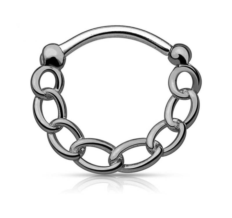 Taffstyle Nasenpiercing Piercing Septum Schild Clicker Ring Kette Style, Universal Tragus Helix Ohr Nasenpiercing Lippenpiercing Clicker Ring von Taffstyle