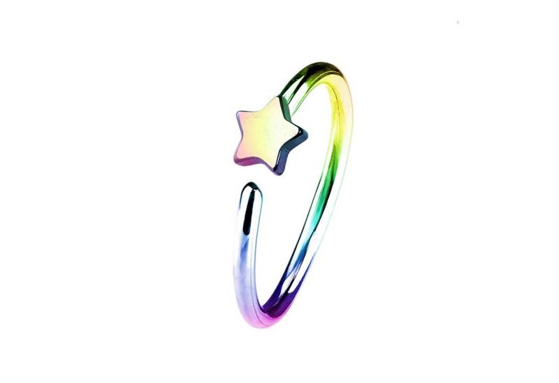 Taffstyle Nasenpiercing Piercing Septum Tragus Helix Hufeisen Horseshoe, Universal Ring Hoop Clip On mit Motiv Für Ohr Nase Lippe Brust Intim von Taffstyle