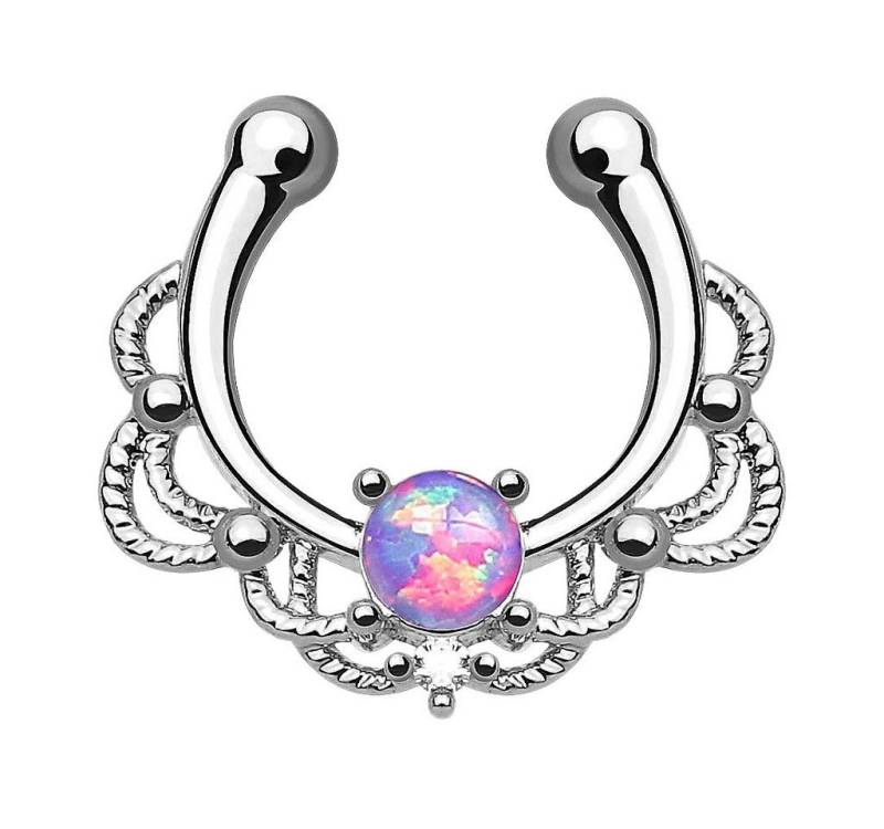 Taffstyle Nasenpiercing Piercing Septum Vintage Tribal mit Opal, Nasen Helix Ohr Intim Tragus Nippel Hufeisen Horseshoe Lippenbändchen Taffstyle Nasenpiercing Piercing Septum Vintage Tribal mit Opal, Nasen Helix Ohr Intim Tragus Nippel Hufeisen Horseshoe Lippenbändchen von Taffstyle