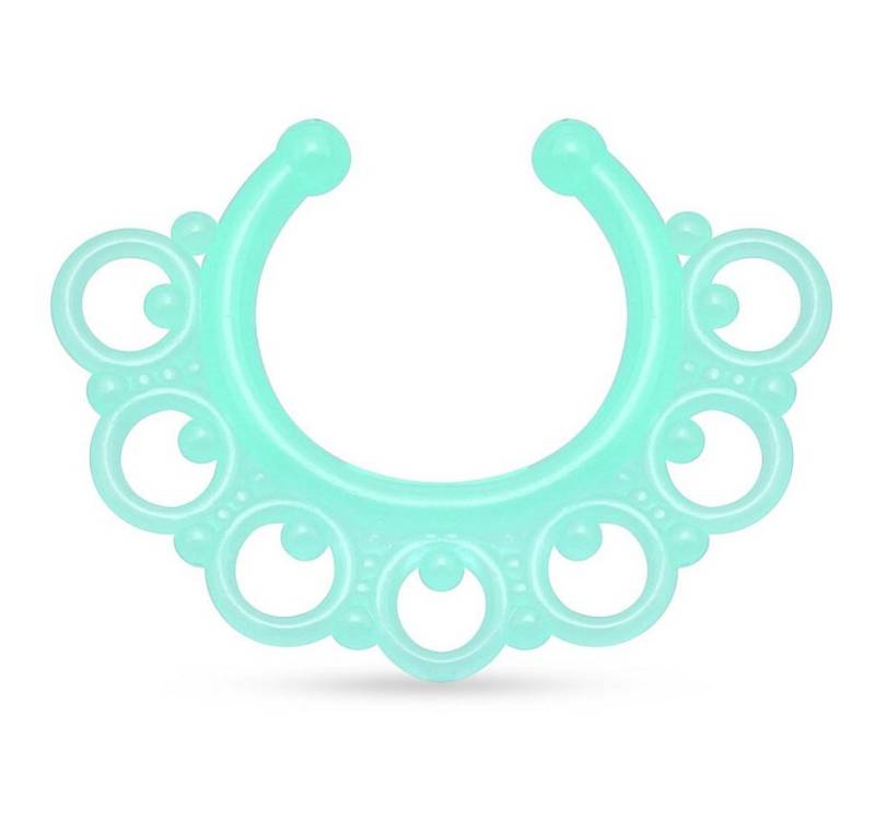 Taffstyle Nasenpiercing Piercing Tragus Helix Ohr Ring Glow in the Dark, Universal Fake Septum Nasenpiercing Lippenpiercing Ohr Ring Glow Dark von Taffstyle