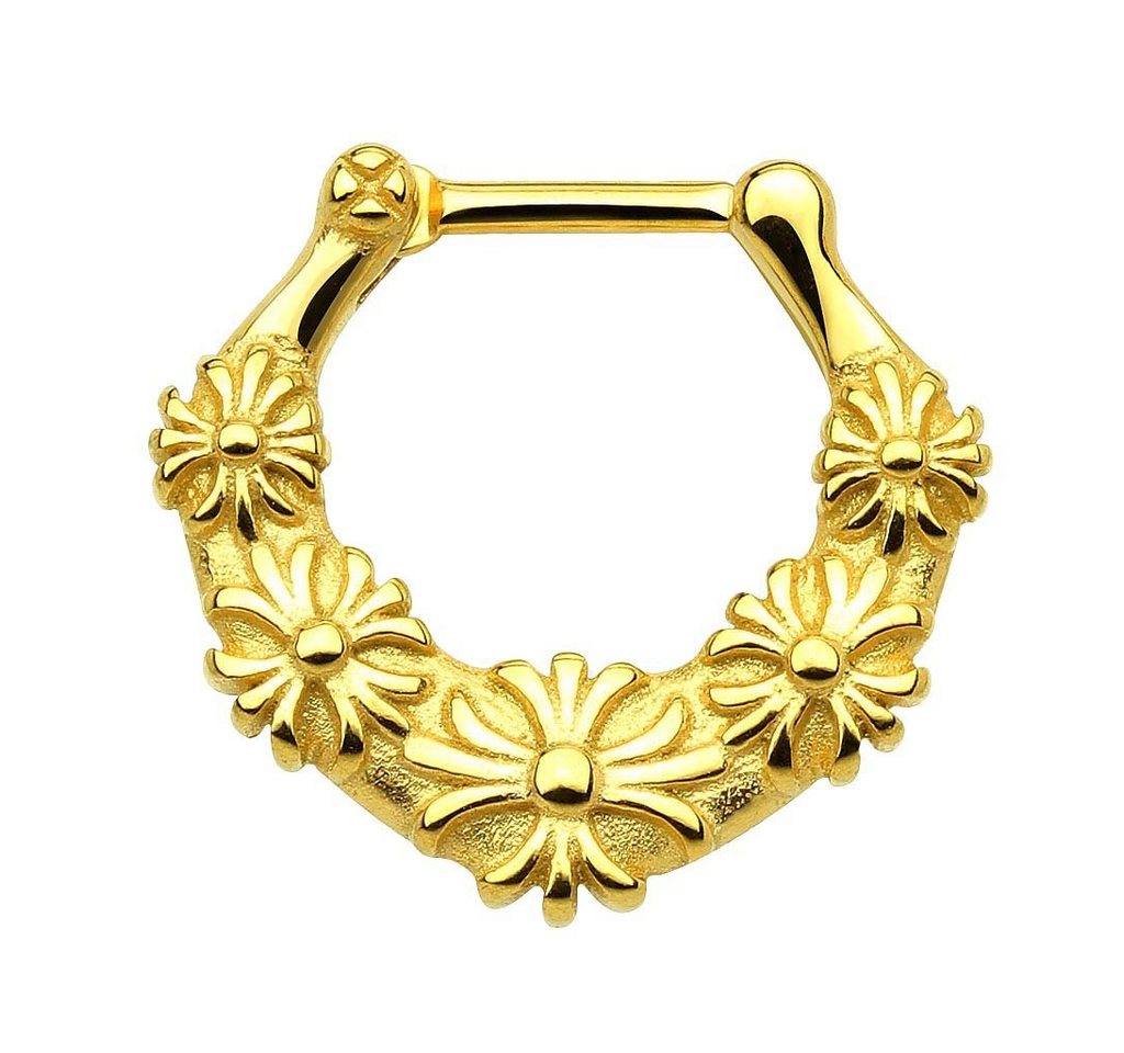 Taffstyle Nasenpiercing Piercing Tragus Helix Ohr Tribal Blumen, Universal Clicker Schild Ring Septum Lippenpiercing Nasenpiercing Taffstyle Nasenpiercing Piercing Tragus Helix Ohr Tribal Blumen, Universal Clicker Schild Ring Septum Lippenpiercing Nasenpiercing von Taffstyle