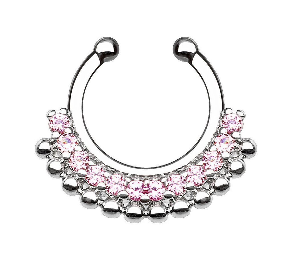 Taffstyle Nasenpiercing Piercing Tribal Strass Kristalle mit Kugeln, Helix Lippenpiercing Nasenpiercing Ohrpiercing Tragus Intimpiercing von Taffstyle