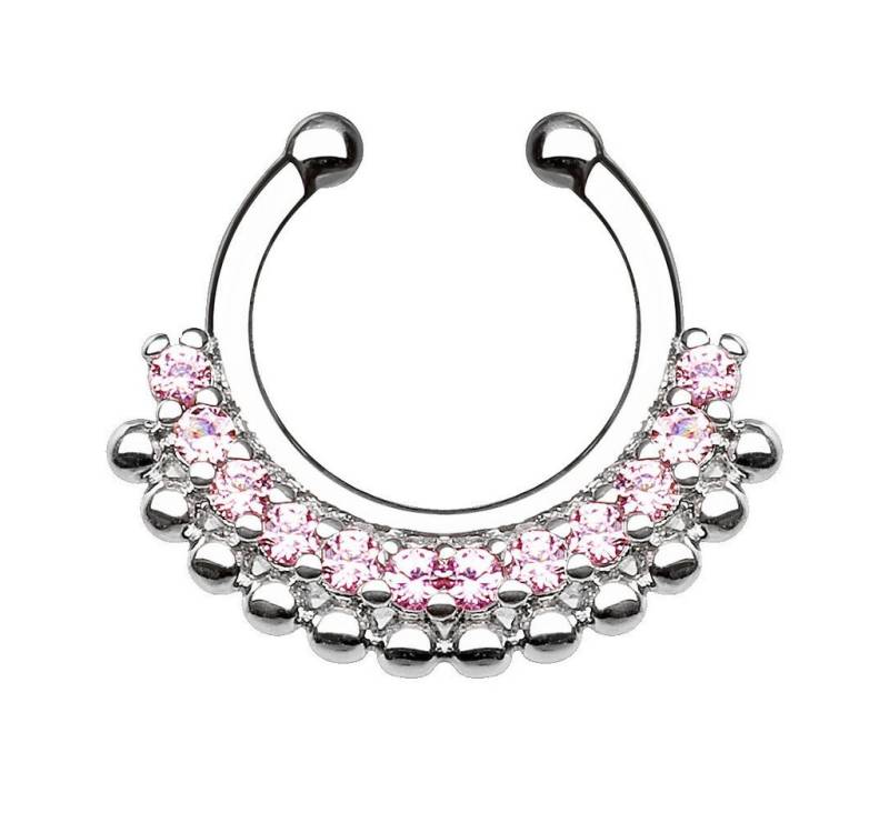 Taffstyle Nasenpiercing Piercing Tribal Strass Kristalle mit Kugeln, Helix Lippenpiercing Nasenpiercing Ohrpiercing Tragus Intimpiercing von Taffstyle