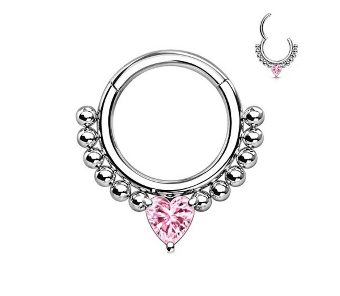 Taffstyle Nasenpiercing Septum Piercing Ring Segmentring Clicker Scharnier Kristall Herz, Nasenpiercing Nasenring Ohrpiercing Ohr Nase Tragus Helix Brust Intim Taffstyle Nasenpiercing Septum Piercing Ring Segmentring Clicker Scharnier Kristall Herz, Nasenpiercing Nasenring Ohrpiercing Ohr Nase Tragus Helix Brust Intim von Taffstyle
