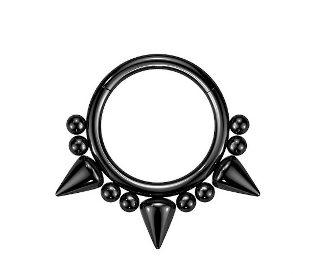 Taffstyle Nasenpiercing Septum Piercing Ring Segmentring Clicker Spitzen Tribal Vintage Kugel, Nasenpiercing Nasenring Ohrpiercing Ohr Nase Tragus Helix Brust Intim von Taffstyle