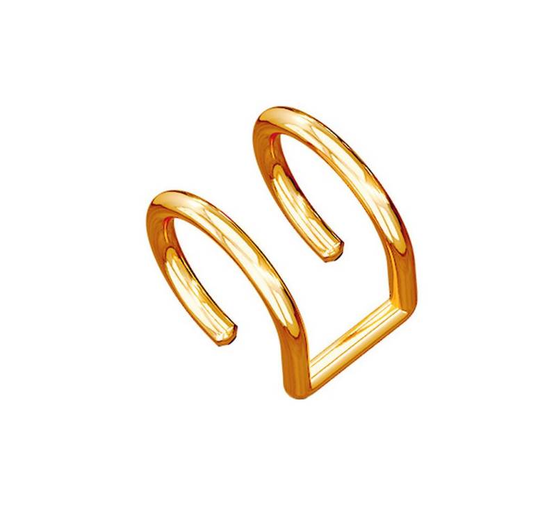 Taffstyle Ohrklemme Doppel Ear Cuff Fake Piercing Ohrklemme Cartilage Knorpel Rosegold (Piercing Hoop Ring Clip On Schmuck), Piercing Ohrringe Ohrklemme Ear Cuff Ohrmanschette Fake Ohr von Taffstyle