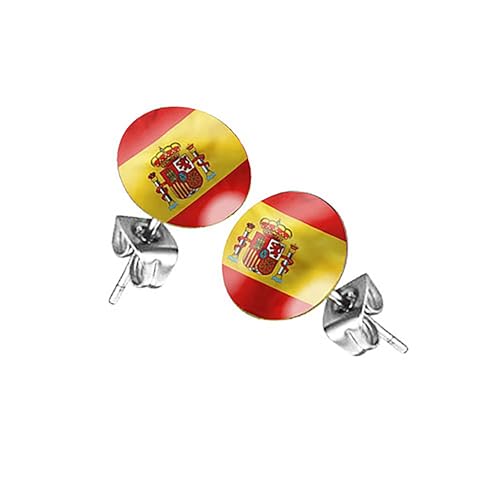 Taffstyle Ohrstecker Ohrringe Fahne Fussball EM WM Länderflagge Fanartikel Land Flagge Schmuck Herren Damen Spanien von Taffstyle