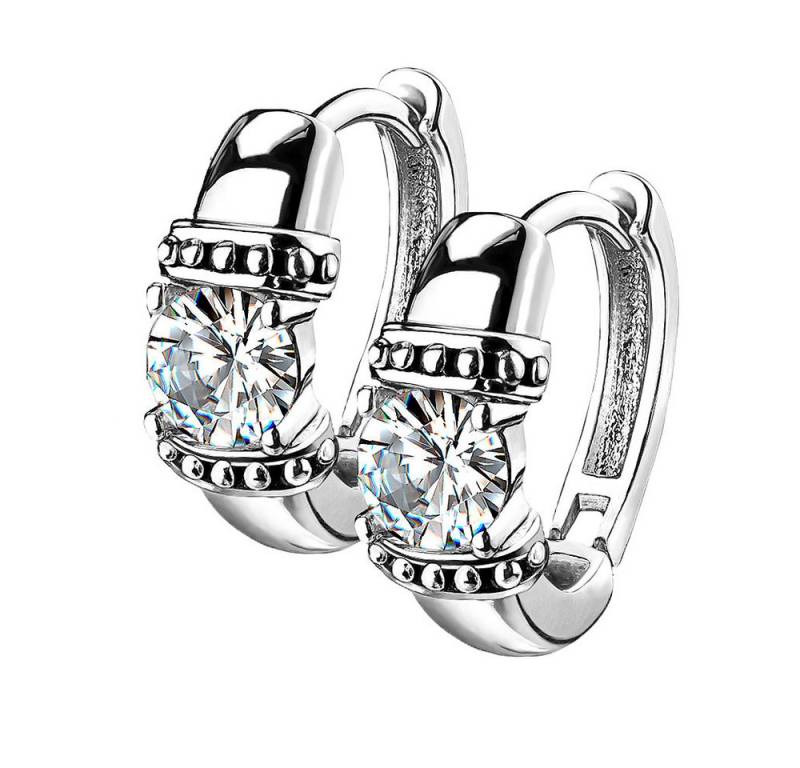 Taffstyle Paar Creolen 1 Paar Antike Ohrringe Creolen Runder Kristall und Scharnier (Weihnachten Valentinstag Muttertag), Ohrringe Creolen Frauen Damen Schmuck Geschenke zum Geburtstag von Taffstyle