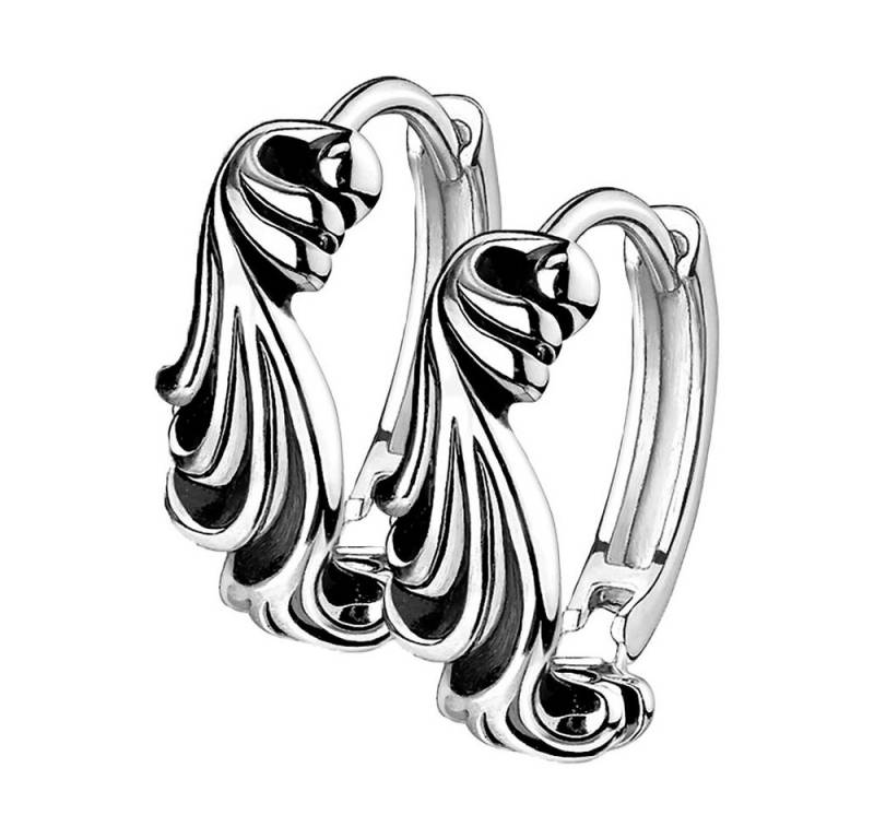 Taffstyle Paar Creolen 1 Paar Antike Ohrringe Creolen versilberte Wellen und Scharnier (Weihnachten Valentinstag Muttertag), Ohrringe Creolen Frauen Damen Schmuck Geschenke zum Geburtstag von Taffstyle