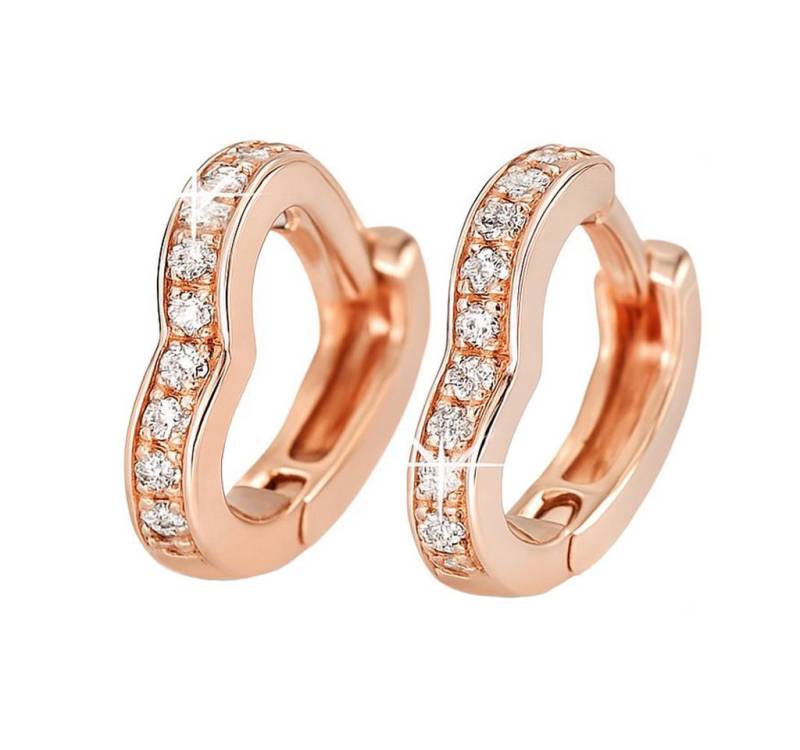 Taffstyle Paar Creolen Creolen 925 Sterling Silber Creolen Herzform Damen Ohrringe (Ohrringe Creolen Frauen Damen Schmuck Geschenke zum Geburtstag Weihnachten Valentinstag Muttertag) von Taffstyle