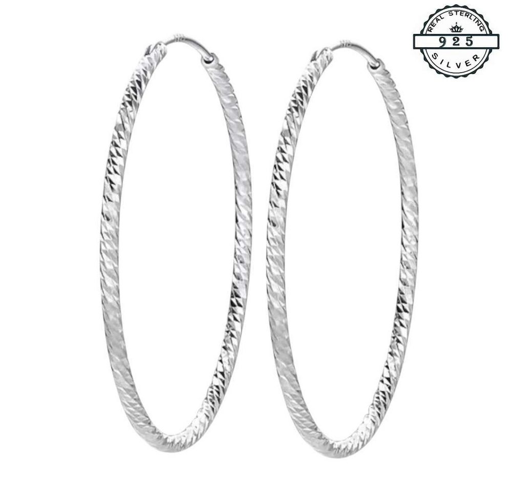 Taffstyle Paar Creolen Creolen gedreht aus 925 Sterling Silber elegantes Design für Damen (Elegante gedrehte Creolen aus echtem 925 Silber – zeitlos und strahlend schön) von Taffstyle