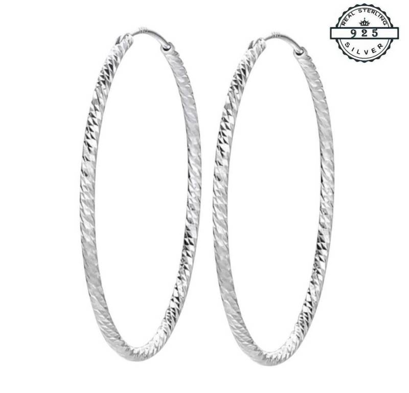 Taffstyle Paar Creolen Creolen gedreht aus 925 Sterling Silber elegantes Design für Damen (Elegante gedrehte Creolen aus echtem 925 Silber – zeitlos und strahlend schön) von Taffstyle