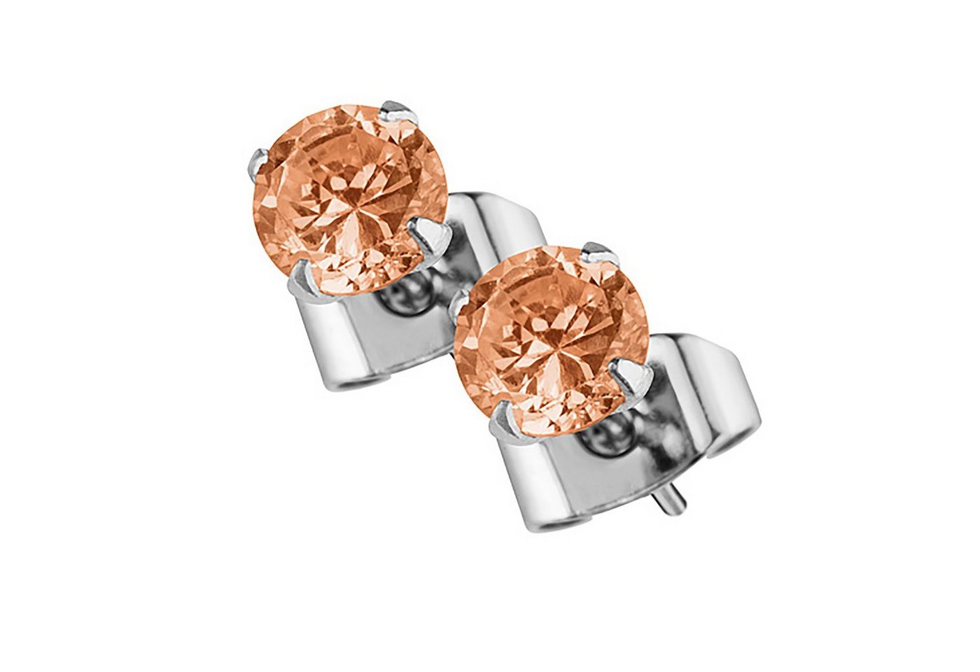 Taffstyle Paar Ohrstecker Ohrringe 925 Silber Solitär Ohrstecker mit Zirkonia Diamant Stein Rund (Gelb), Geschenke für Frauen Freundin zum Geburtstag Weihnachten Valentinstag von Taffstyle