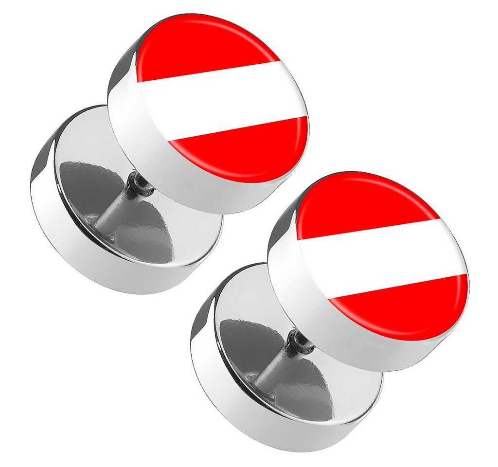 Taffstyle Paar Ohrstecker Ohrringe Fanartikel Fahne Schmuck Fussball Frauen Männer Österreich, Ohrstecker WM EM Fake Flesh Plug Flagge Handball Eishockey Basketball Taffstyle Paar Ohrstecker Ohrringe Fanartikel Fahne Schmuck Fussball Frauen Männer Österreich, Ohrstecker WM EM Fake Flesh Plug Flagge Handball Eishockey Basketball von Taffstyle