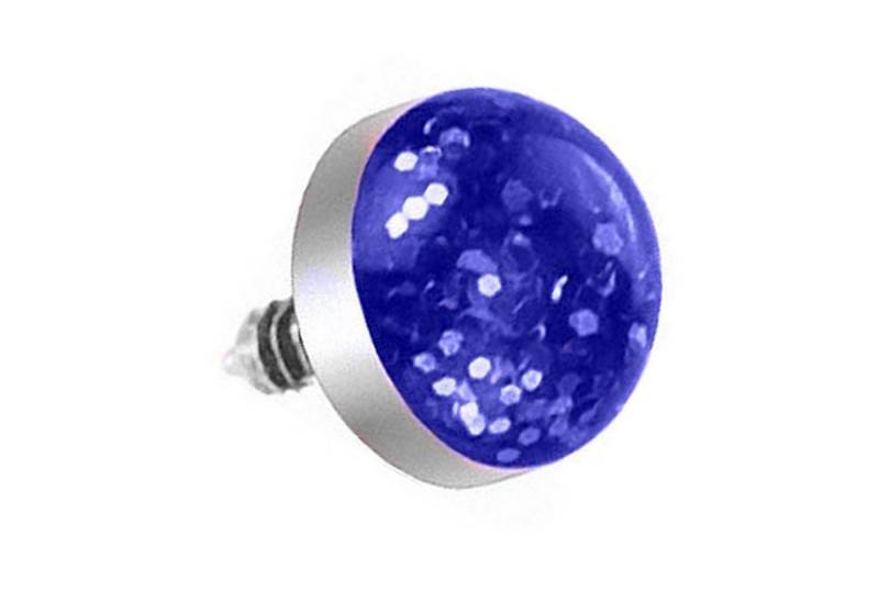 Taffstyle Piercing-Implantat Dermal Anchor Diver Aufsatzkugel mit Glitzer Kugel, Piercing Skin Anker Aufsatz Kugel Ball Flach Stecker mit Strass Perle von Taffstyle