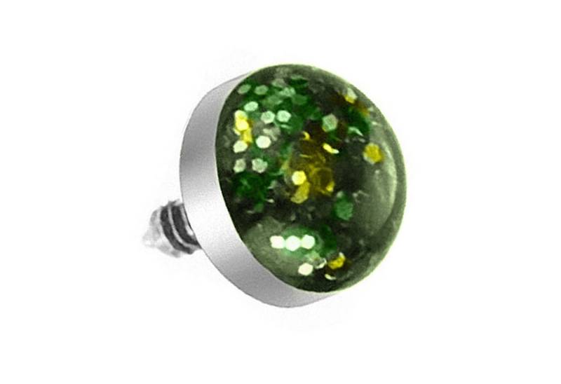 Taffstyle Piercing-Implantat Dermal Anchor Diver Aufsatzkugel mit Glitzer Kugel, Piercing Skin Anker Aufsatz Kugel Ball Flach Stecker mit Strass Perle von Taffstyle