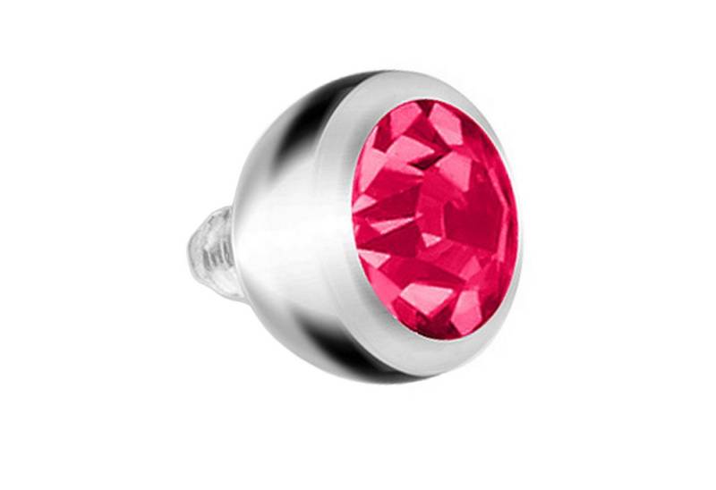 Taffstyle Piercing-Implantat Dermal Anchor Skin Diver Aufsatzkugel mit Kristall, Piercing Anker Aufsatz Kugel Ball Flach Stecker Strass Kristall Stein von Taffstyle
