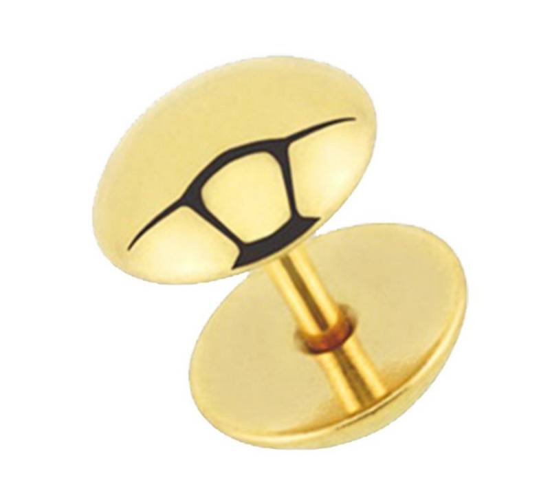 Taffstyle Piercing-Set Fake Piercing Ohr Plug Halbrund Poliert, Ohrring Ohrstecker mit Platten glänzend Damen Herren von Taffstyle