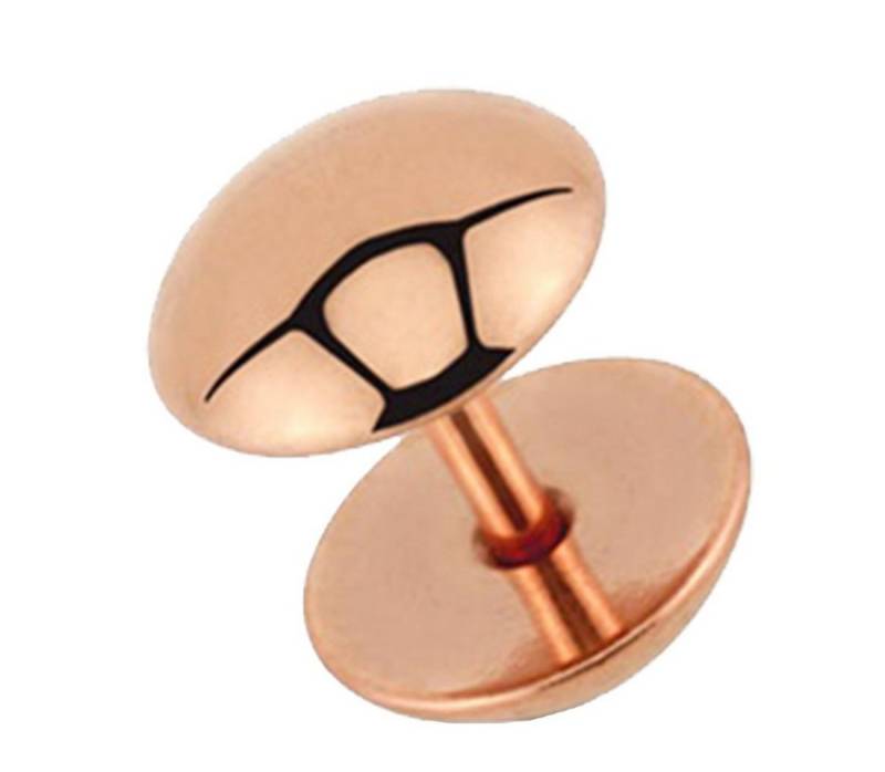 Taffstyle Piercing-Set Fake Piercing Ohr Plug Halbrund Poliert, Ohrring Ohrstecker mit Platten glänzend Damen Herren von Taffstyle