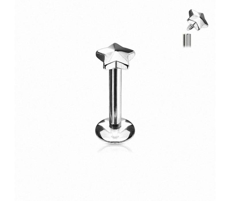 Taffstyle Piercing-Set Modernes Madonna Dreieck Viereck Kreis Stern Herz, Piercing Tragus Helix Ohr Cartilage Stab Labret Stecker Monroe Lippe von Taffstyle