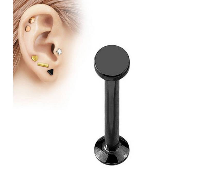 Taffstyle Piercing-Set Modernes Madonna Dreieck Viereck Kreis Stern Herz, Piercing Tragus Helix Ohr Cartilage Stab Labret Stecker Monroe Lippe von Taffstyle