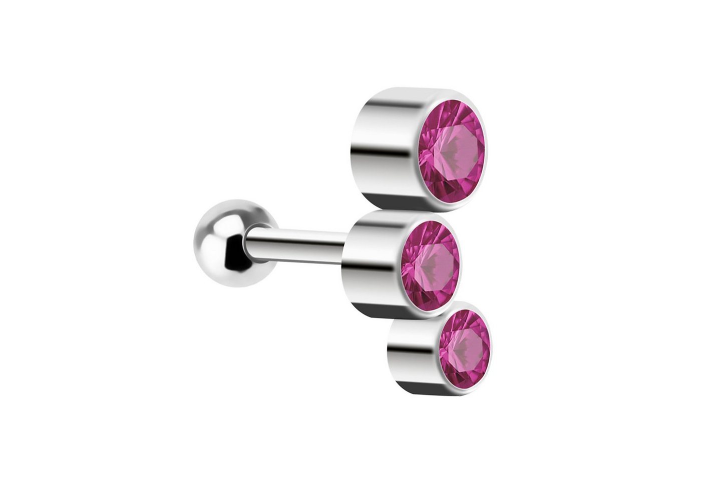 Taffstyle Piercing-Set Ohr Tragus Knorpel Helix Triple Kristall Kugeln, Piercing Stecker Glitzer Ohr Cartilage Ohrpiercing Barbell Stab von Taffstyle