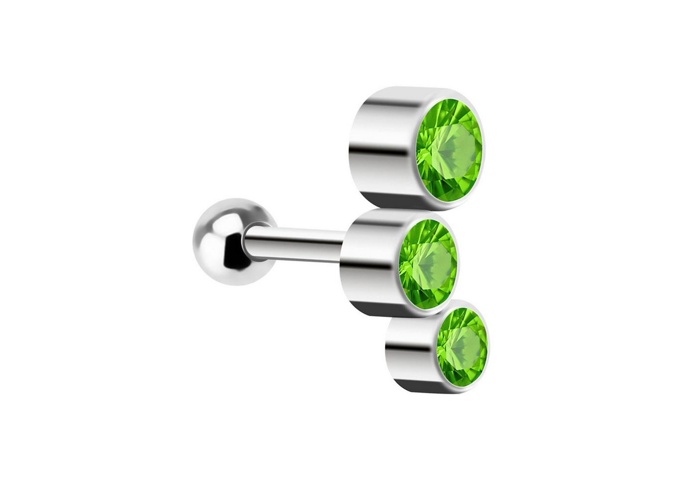 Taffstyle Piercing-Set Ohr Tragus Knorpel Helix Triple Kristall Kugeln, Piercing Stecker Glitzer Ohr Cartilage Ohrpiercing Barbell Stab von Taffstyle