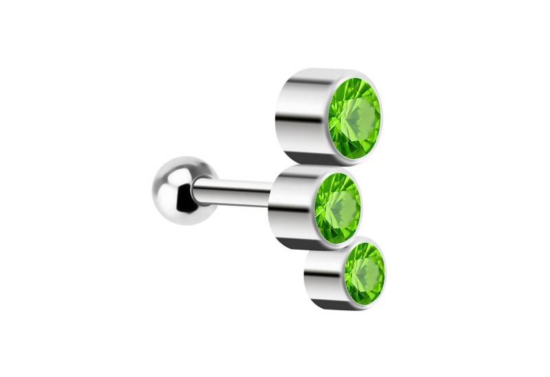 Taffstyle Piercing-Set Ohr Tragus Knorpel Helix Triple Kristall Kugeln, Piercing Stecker Glitzer Ohr Cartilage Ohrpiercing Barbell Stab von Taffstyle