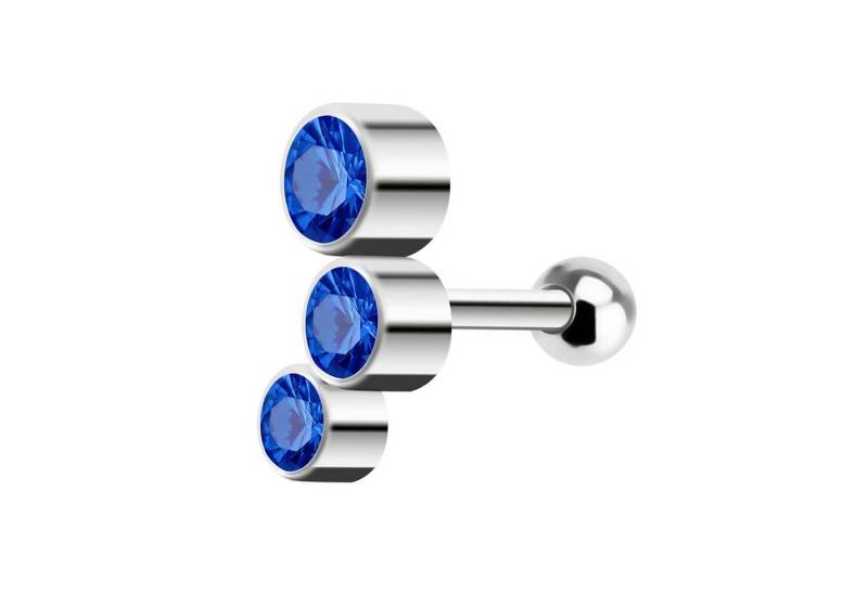 Taffstyle Piercing-Set Ohr Tragus Knorpel Helix Triple Kristall Kugeln, Piercing Stecker Glitzer Ohr Cartilage Ohrpiercing Barbell Stab von Taffstyle