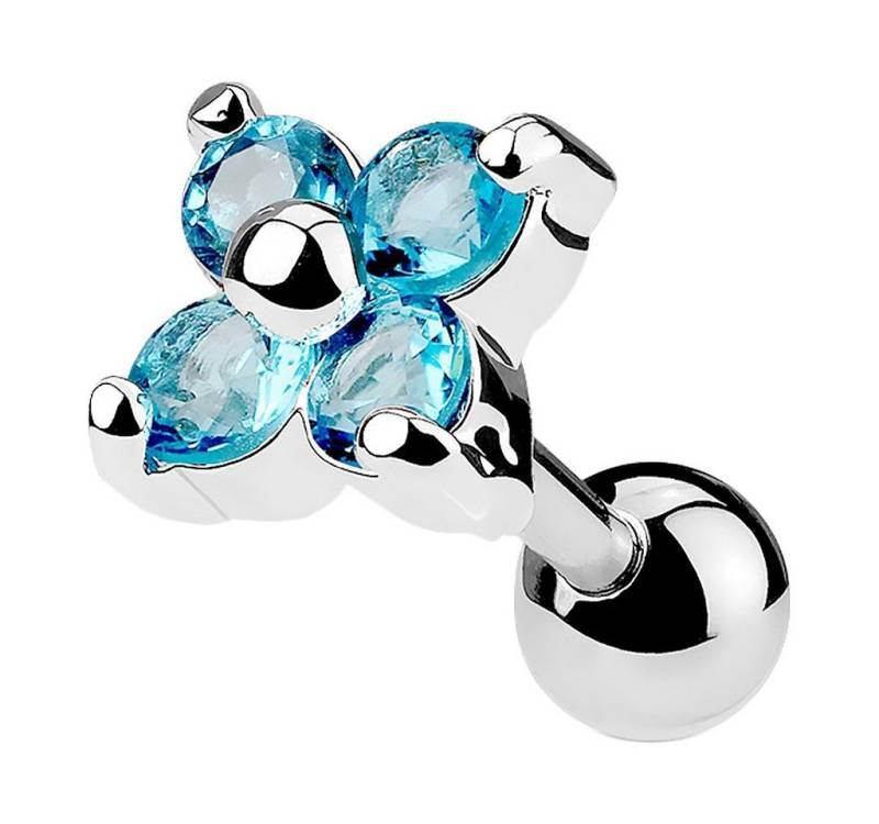 Taffstyle Piercing-Set Piercing Cartilage Barbell Stecker Kristall Blume, Ohr Chirurgenstahl Helix Tragus Ohrpiercing Cartilage Barbell Stecker von Taffstyle