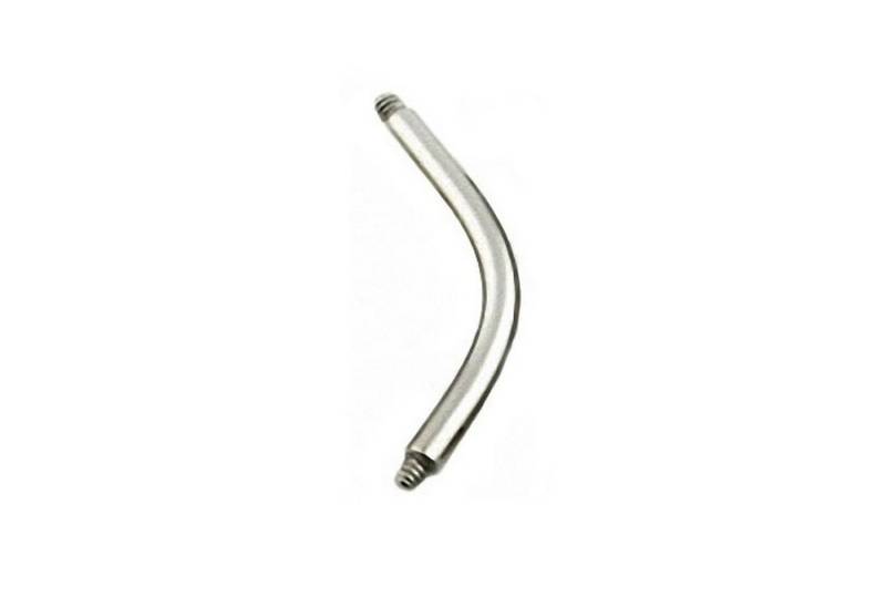 Taffstyle Piercing-Set Piercing Ersatz Gewinde Stab Stecker gebogen, Ersatz Gewinde Banane Stecker gebogen Silber Farben Chirurgenstahl von Taffstyle