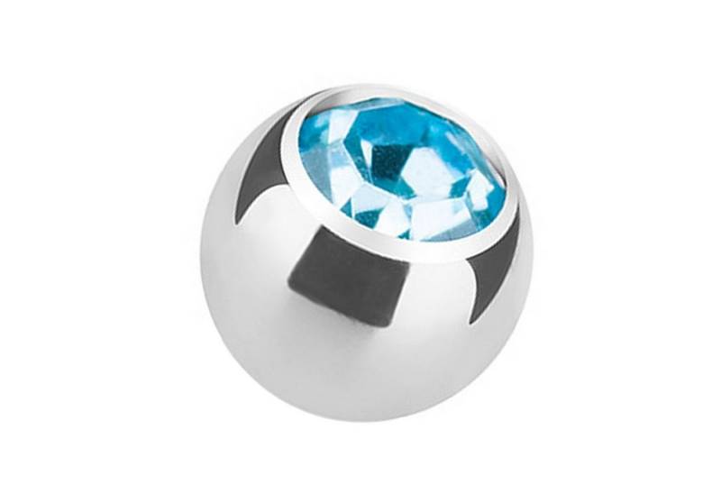 Taffstyle Piercing-Set Piercing Ersatz Schraubkugel Silber mit Kristall, Kugel Verschluss Verschlusskugel Ersatzteile Edelstahl Silber Strass von Taffstyle