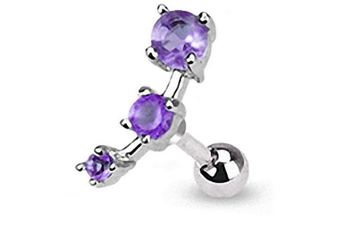 Taffstyle Piercing-Set Piercing Helix Tragus Chirurgenstahl Zirkonia 3, Chirurgenstahl Ohrpiercing Cartilage Stab Barbell Stecker Strass Stein von Taffstyle