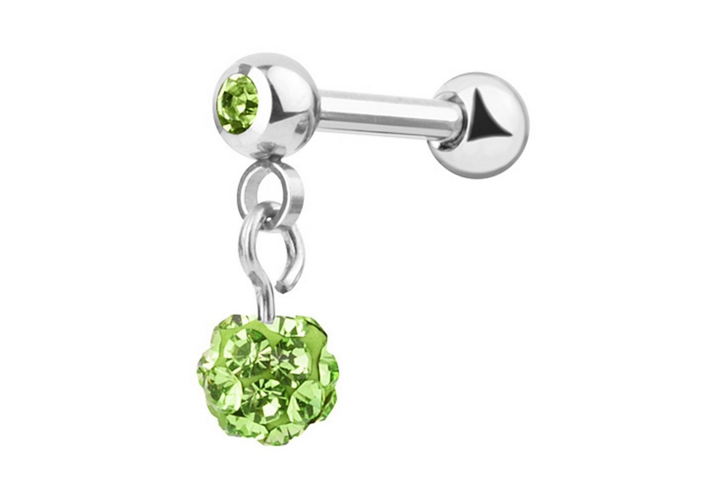 Taffstyle Piercing-Set Piercing Helix Tragus Kristall Kugel Anhänger, Ohr Chirurgenstahl Ohrpiercing Cartilage Barbell Stecker Strass Kugel von Taffstyle