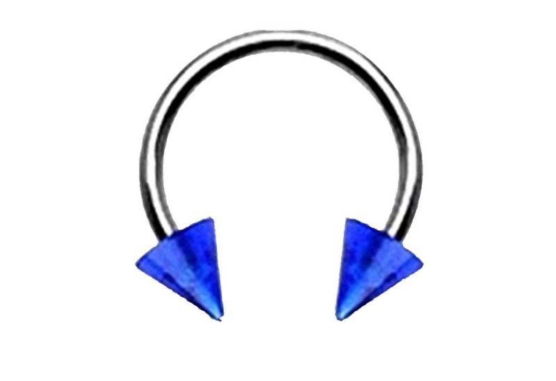 Taffstyle Piercing-Set Piercing Hufeisen Multi Color Spikes, Piercings Lippenpiercing Lippe Schmuck Piercing Hufeisen Multi Color von Taffstyle
