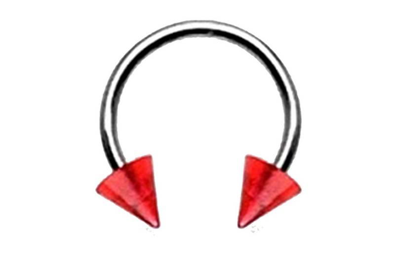 Taffstyle Piercing-Set Piercing Hufeisen Multi Color Spikes, Piercings Lippenpiercing Lippe Schmuck Piercing Hufeisen Multi Color von Taffstyle