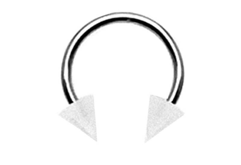 Taffstyle Piercing-Set Piercing Hufeisen Multi Color Spikes, Piercings Lippenpiercing Lippe Schmuck Piercing Hufeisen Multi Color von Taffstyle