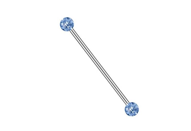 Taffstyle Piercing-Set Piercing Kristall Kugeln Industrial Intim Brust, Piercing Hantel Barbell Ohr Cartilage Helix Tragus Stab Ohrpiercing von Taffstyle
