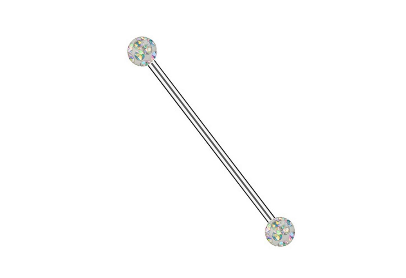 Taffstyle Piercing-Set Piercing Kristall Kugeln Industrial Intim Brust, Piercing Hantel Barbell Ohr Cartilage Helix Tragus Stab Ohrpiercing von Taffstyle
